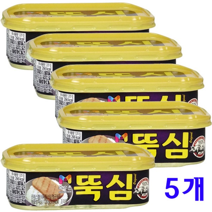 목우촌 뚝심 오리지널 120g, 5개