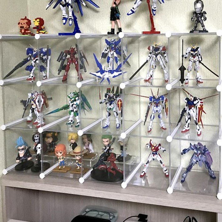 엠블럭 [엠블럭]건담 프라모델장식장 M-C타입 3층x4칸 12칸형, 투명