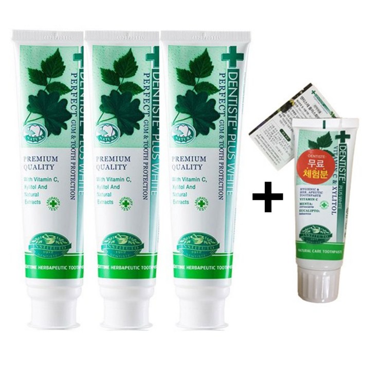 덴티스테 플러스 화이트 치약 160gx3개 + 60g무료증정, 1set