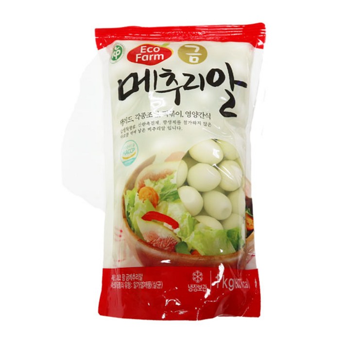 에코팜 금메추리알 1kg 삶은메추리알, 1개