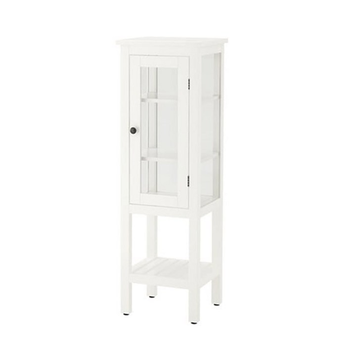 이케아 HEMNES 헴네스 키큰장+유리도어 수납장/장식장/유리장식장, 화이트_103.966.42