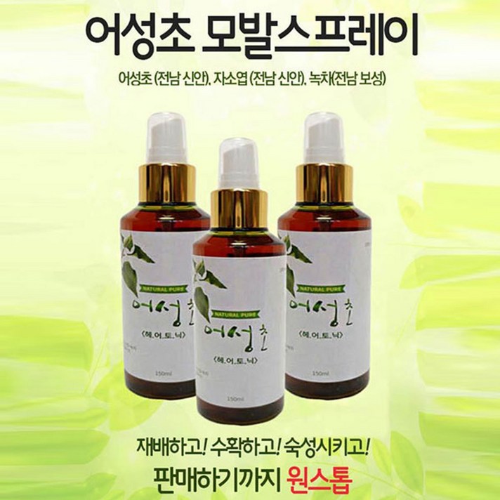 뷰티 국내산 천연 어성초 스프레이 150ml, 1개