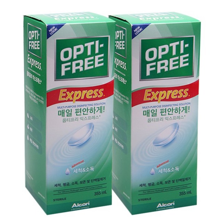 옵티프리 익스프레스 렌즈세정액, 2개, 355ml