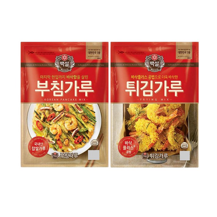 (상온)cj제일제당(주) 부침가루500gx1개+튀김가루500gx1개, 1세트