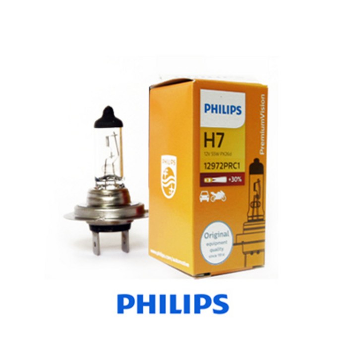 필립스 1+1 프리미엄비전 차량 전조등 자동차 헤드라이트, 04_필립스 프리미엄비전 H7, 2개