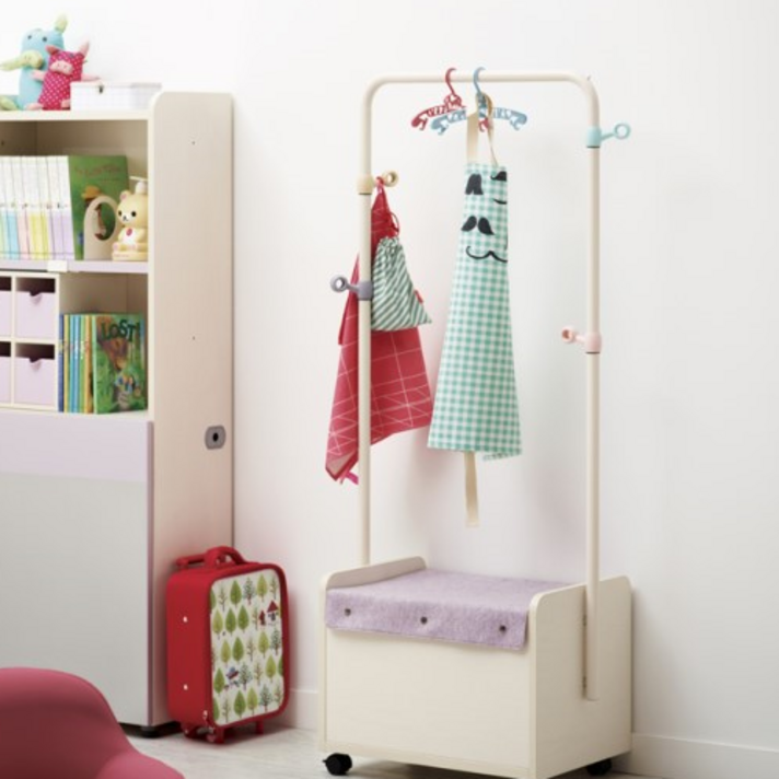 일룸 링키플러스 이동행거, 핀란드아이보리+퍼플커버