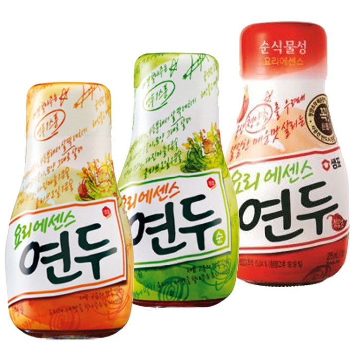 브라더스 샘표 연두 깊은맛+담백한맛+청양초 각1개씩 (총3개)[조미료 양념 소스], 1세트