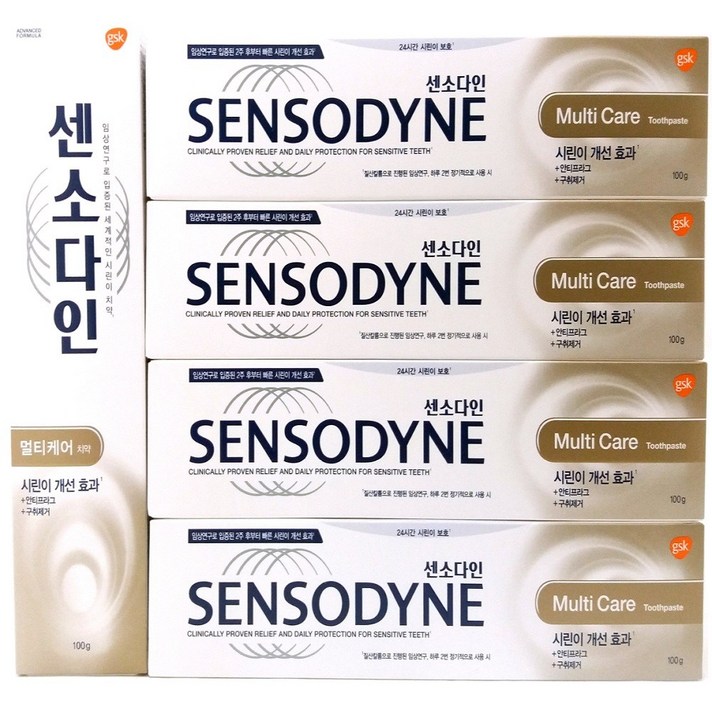센소다인 멀티 케어 치약 (100g x 5개입), 100g, 5개