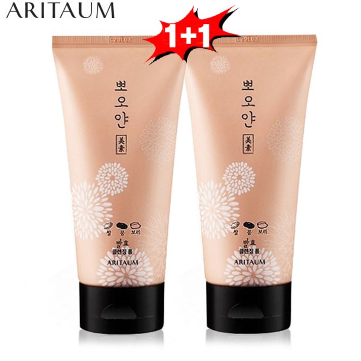 아리따움 [1+1] 뽀오얀 미소 발효 클렌징 폼 150ml, 150g, 2개