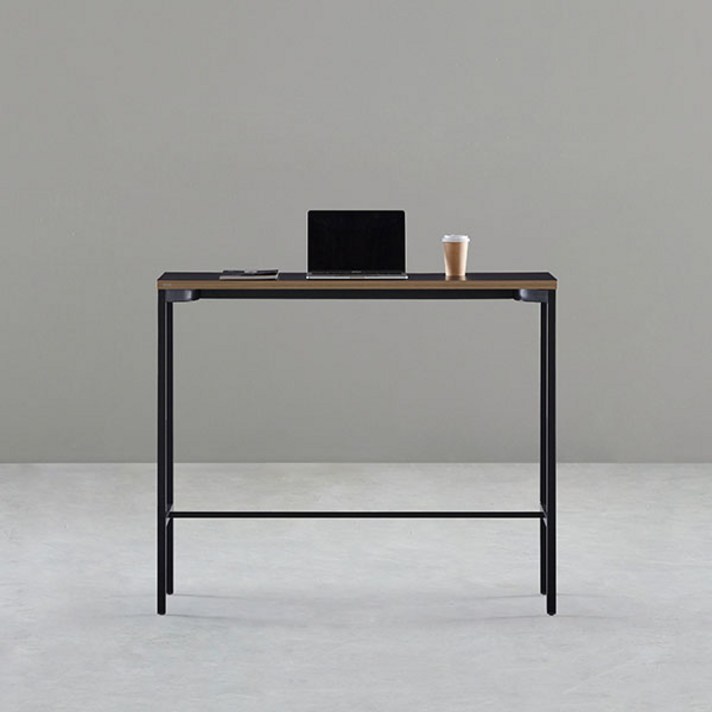 데스커 [데스커] DSAD412H 스탠딩테이블 (1200x400), 상판-빈티지블랙/다리-빈티지블랙