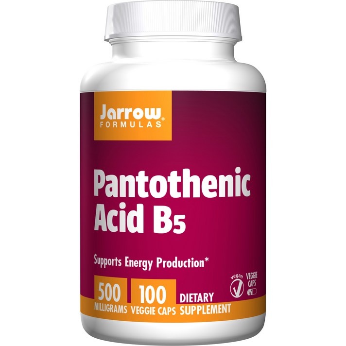 Jarrow Formulas 펜토텐산 B5 500mg 캡슐, 100개입, 1개