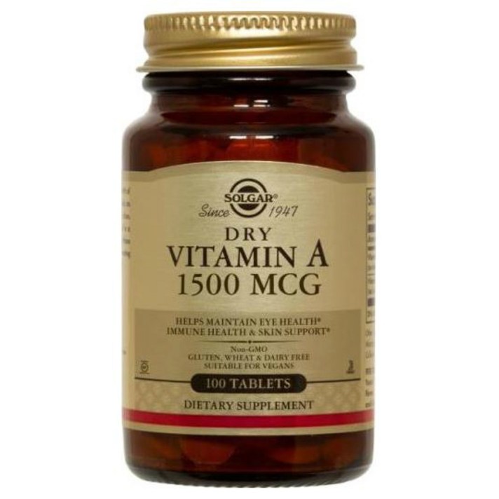 솔가 드라이 비타민A 1500mcg 타블렛, 100개입, 1개
