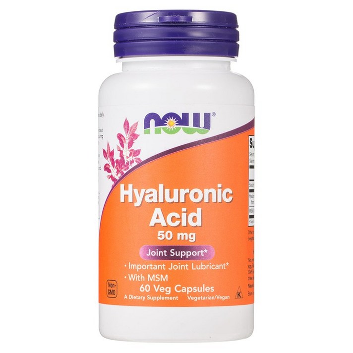Now foods 히알루론산 50mg 베지 캡슐, 60개입, 1개