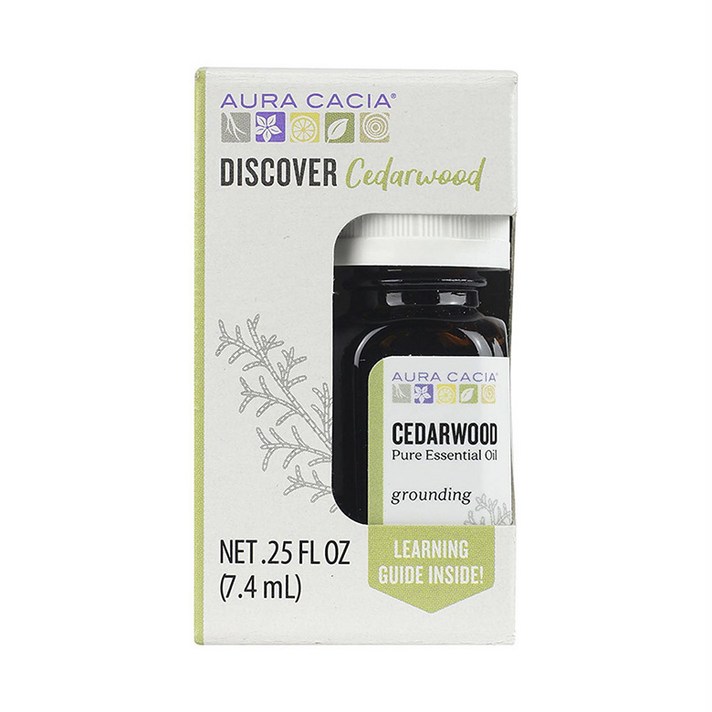 아우라카시아 그라운딩 퓨어 에센셜 오일 디스커버 시더우드, 7.4ml, 1개