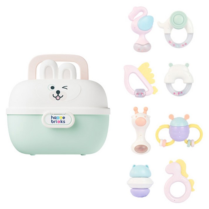 하베브릭스 잼잼이 딸랑이 8종 + 보관함 세트