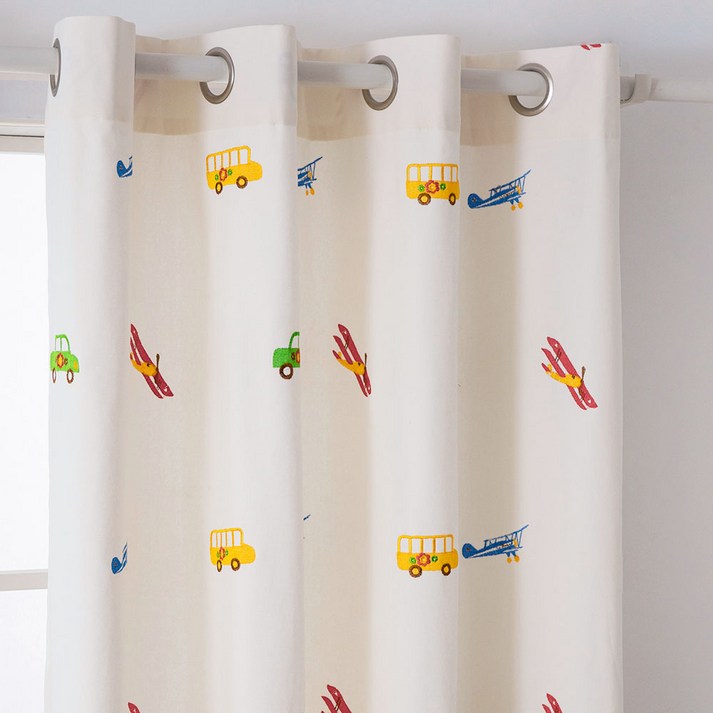 사라하우스 짧은창형 아일렛형 아이방 커튼