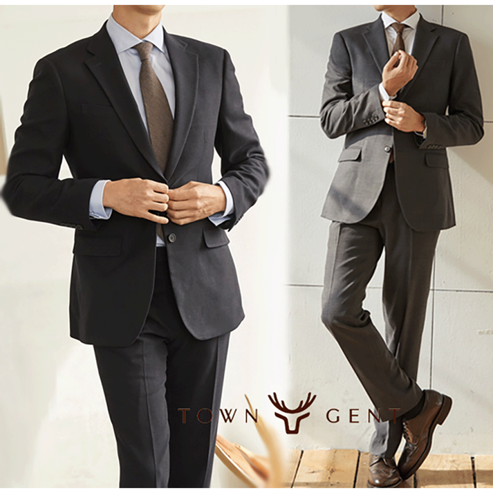 타운젠트 FW 남성용 하객룩 셋업수트, 정장자켓 바지 1벌세트 TVSJ8FW01