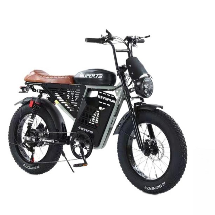 피닉스 슈퍼73 전기 산악 자전거 전기자전거 전기자전거추천 자토바이, 청색 럭셔리버전 18ah B, 48V