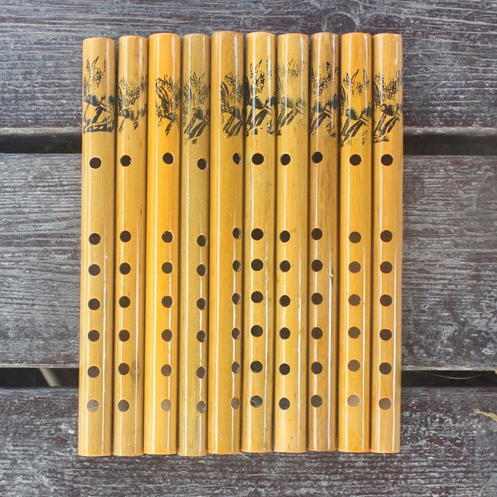 대나무 피리 목관 악기 초보자 입문 연습 준비물 우드피리 중국