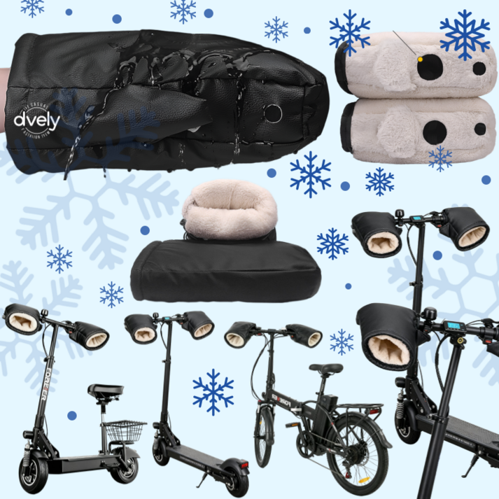 디블리 가죽 양털 미니 방한토시 킥보드 전기자전거 자전거 스쿠터 작은오토바이 양털워머 핸들토시 핸드머프 방한장갑