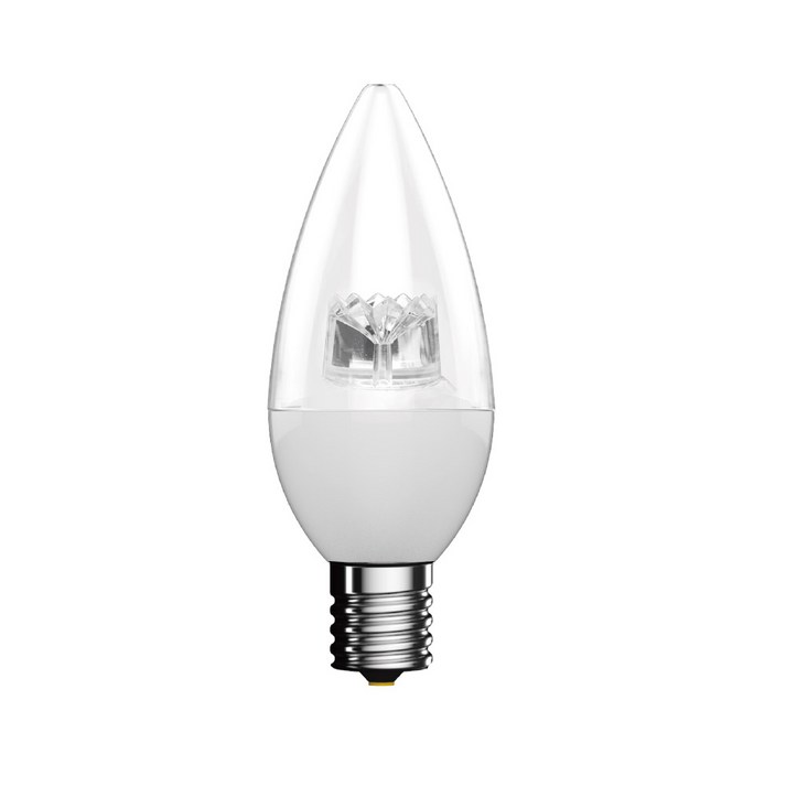 장수램프 LED 전구 촛대구 5W 투명 E17, 주광색