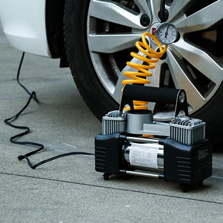[모터스파이] 차량 가정용 에어컴프레셔 매트 타이어 공기주입 12V, 02. (10 Amp)