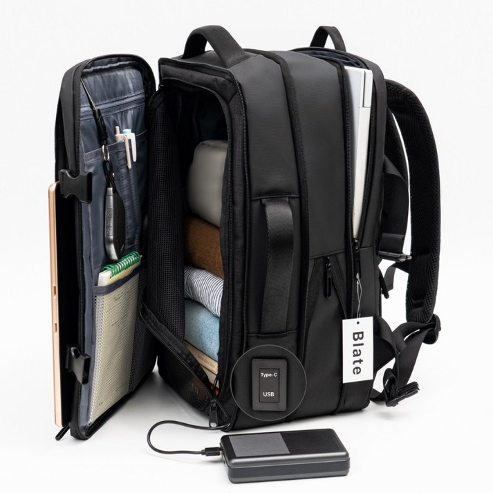 블라테 대용량 확장형 노트북 여행용 백팩