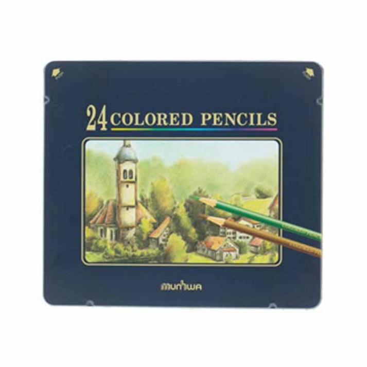 문화연필 넥스프로 고급 유성색연필, 24색, 1개