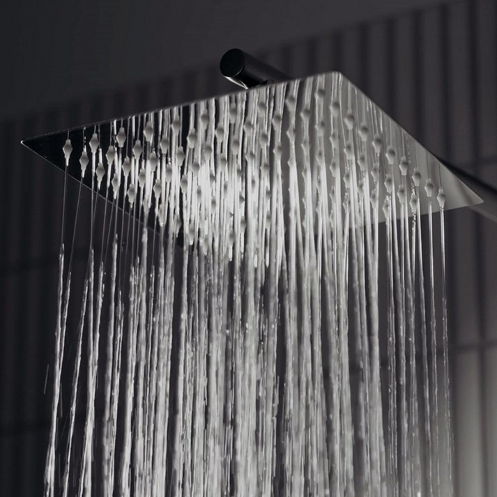 304 스테인리스 호텔식 해바라기 샤워기 헤드, 직사각 샤워헤드, 1개