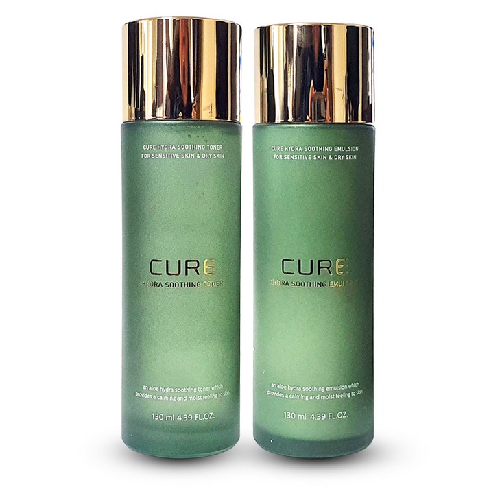 김정문알로에 큐어 하이드라 수딩 에멀젼 130ml 토너 130ml