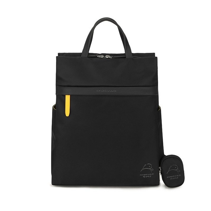 MANDARINA DUCK 만다리나덕 가방 비즈니스 Black 백팩 심플디자인 노트북가방 손잡이 에어팟케이스 직장인가방 공용 블랙