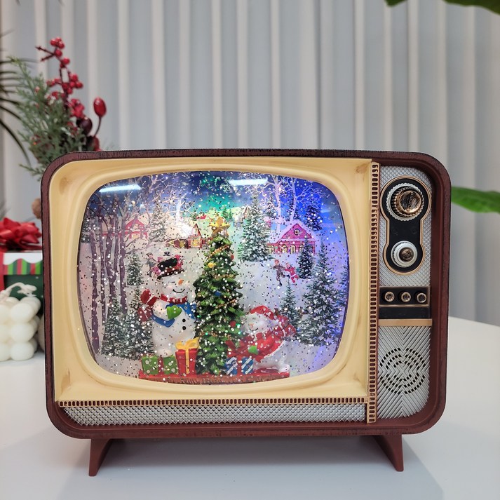 크리스마스 아날로그 TV 워터볼 오르골 어린이 생일 연말 선물 무드등 카페장식품