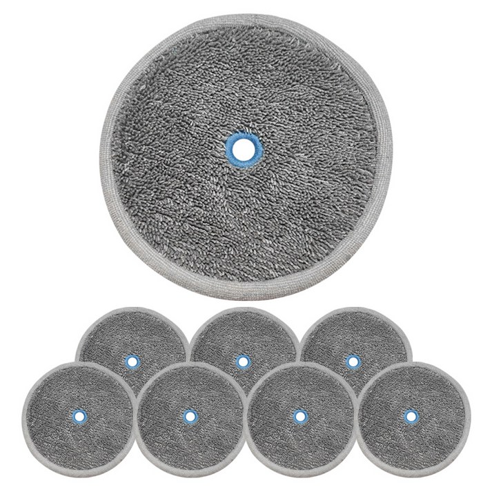 리빙만렙 에브리봇 쓰리스핀 엣지 호환 극세사 걸레 패드 로봇 청소기 리필, 8개