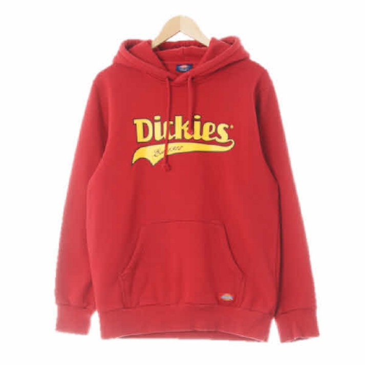 8678 디키즈 레드 프린팅 면혼방 스티치레터링스웨트후디 [95]