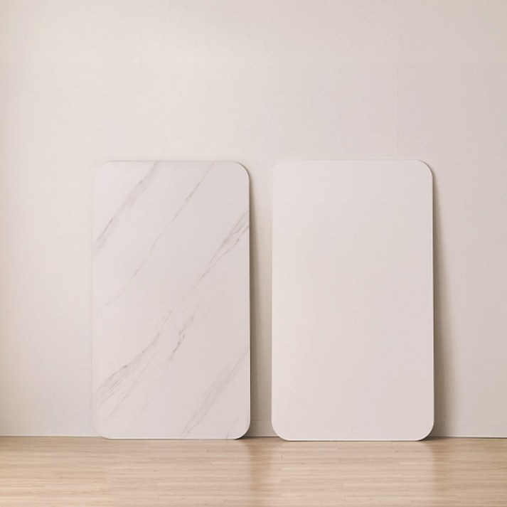 (1만원 할인쿠폰) 스칸디아 손쉬운 교체 화이트 포세린 12T 통세라믹 식탁 테이블 상판 교체용 1400 1600 1800, 4인용, 03.미디엄라운드(화이트)