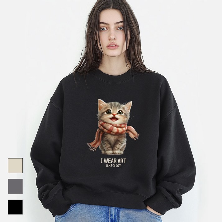 OHP 작품을 입는다 기모 맨투맨 best3