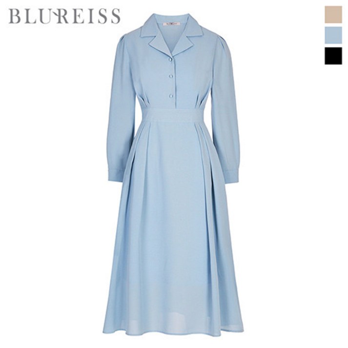 블루레이스 블루레이스 핀턱포인트카라원피스_B3S1OP3111