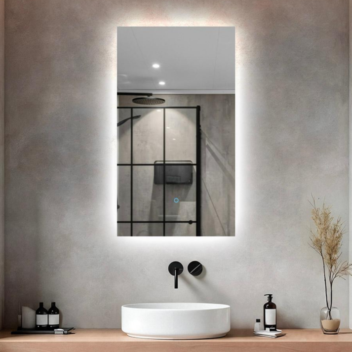 인퍼시스 노프레임 간접조명거울 욕실거울 화장대 LED 터치스위치, 04. 코지 LED 조명 사각형 거울