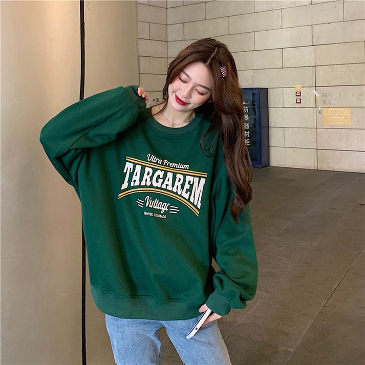 애띠앙 간절기 맨투맨티 6종 여성 오버핏 티셔츠