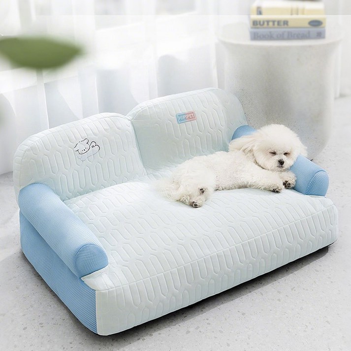 MH 반려동물 소파, 강아지 & 고양이 침대, 1개, 블루