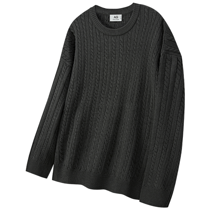 누적판매 20만장 에이지오디 크루넥 오버핏 케이블 스웨터 니트 꽈배기 라운드 데일리 남녀공용