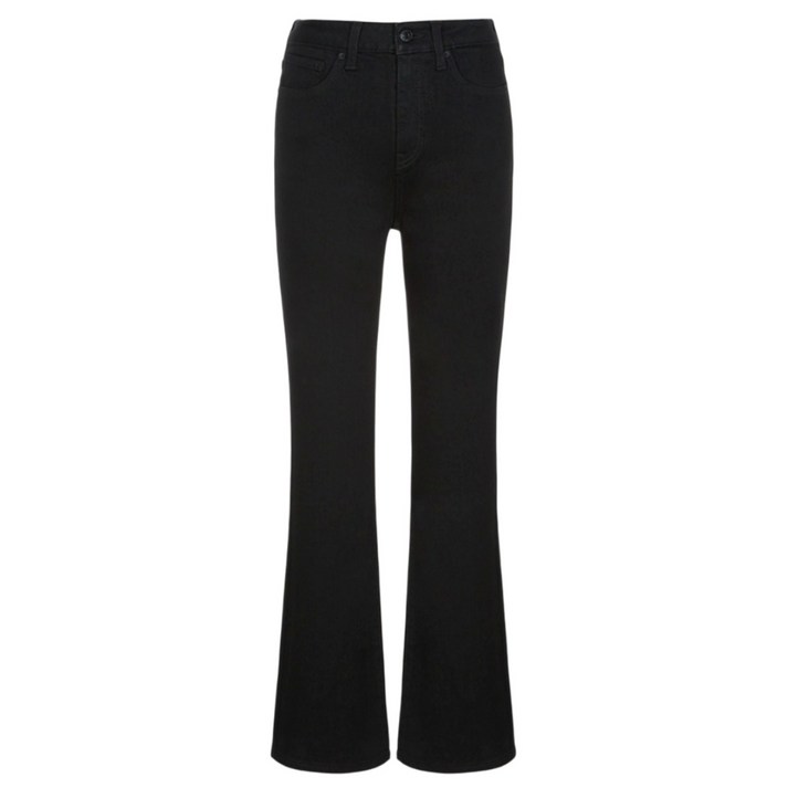 게스 여성 기모 청바지 겨울 플레어 부츠컷 블랙진 슬림 포근 데님 팬츠