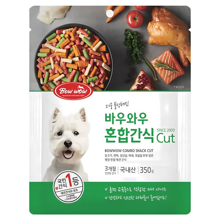 바우와우 혼합CUT 150g350g, 350g, 5개
