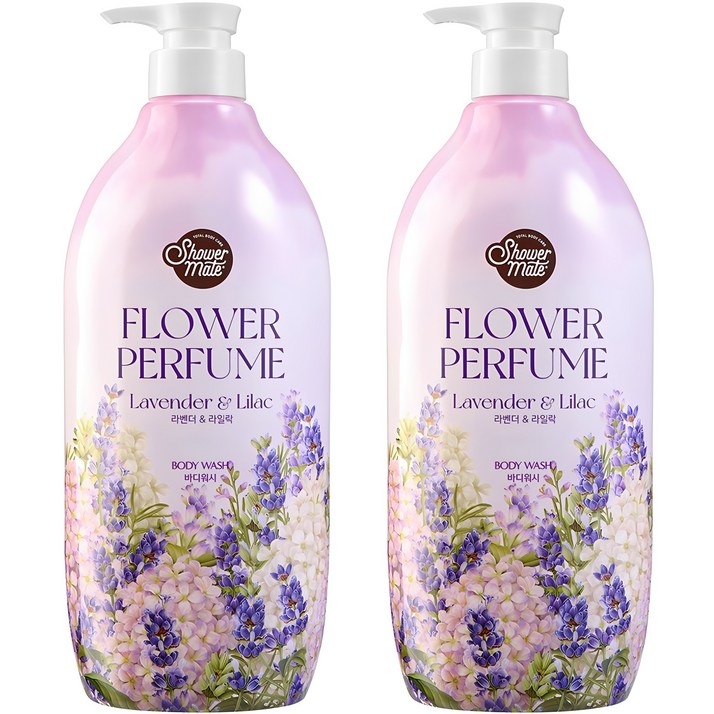 샤워메이트 퍼플플라워 퍼퓸 바디워시 라벤더라일락 향, 900g, 2개 샤워메이트 퍼플플라워 퍼퓸 바디워시 라벤더라일락 향, 900g, 2개