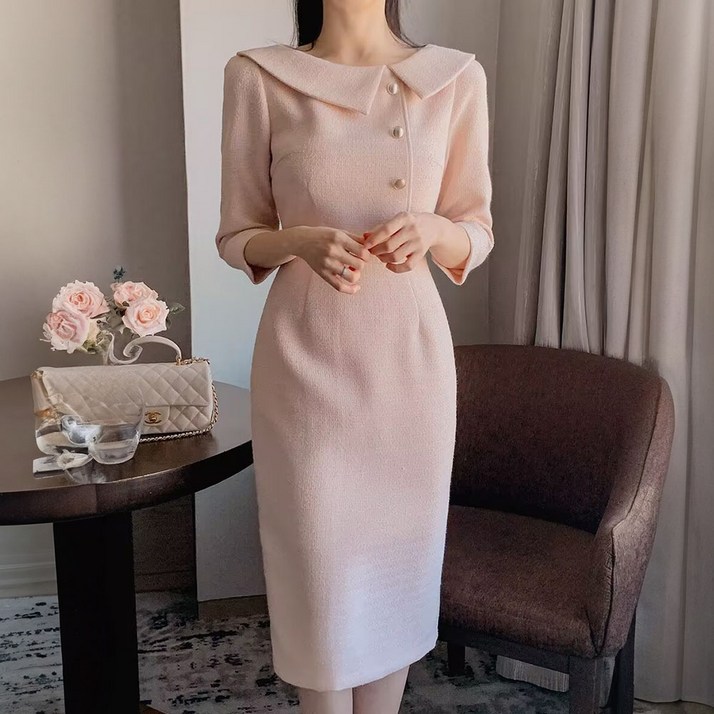 페이퍼먼츠 마리쉐 트위드 하객룩 원피스 11735