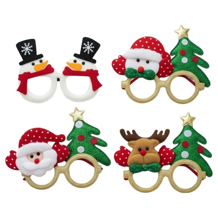 파티공구 성탄절 파티안경 4종 세트