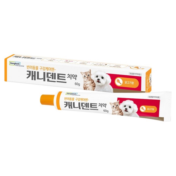 동국제약 반려동물 캐니덴트 치약 닭고기향, 1개, 60g