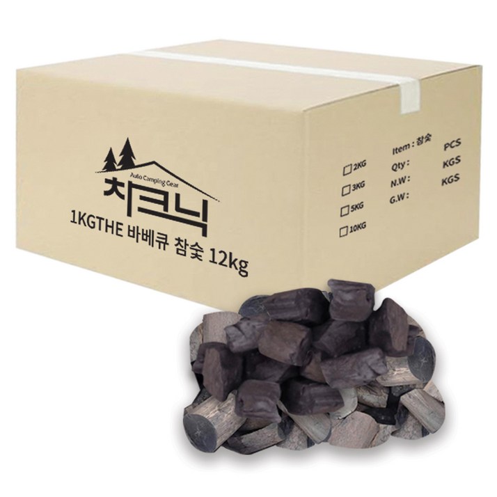 차크닉 1KGTHE 캠핑용 바비큐 참숯