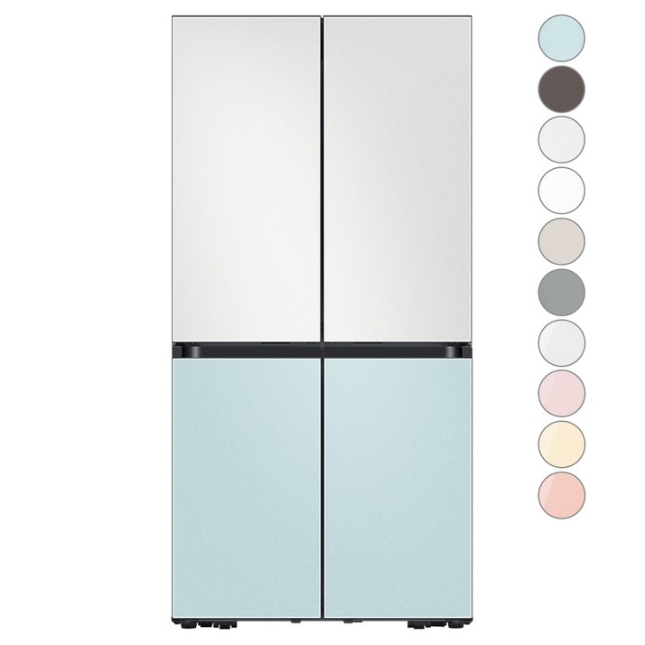 색상선택형 삼성전자 비스포크 키친핏 4도어 냉장고 615L 방문설치