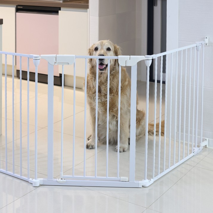 21세기트랜드 강아지 접이식 반자동 안전문 울타리 3p